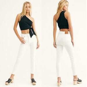 Levi's Mile High Ankle Skinny Jeans Size 27 White